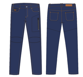Spodnie męskie jeans REBELHORN Rage II washed blue ( tapered fit )